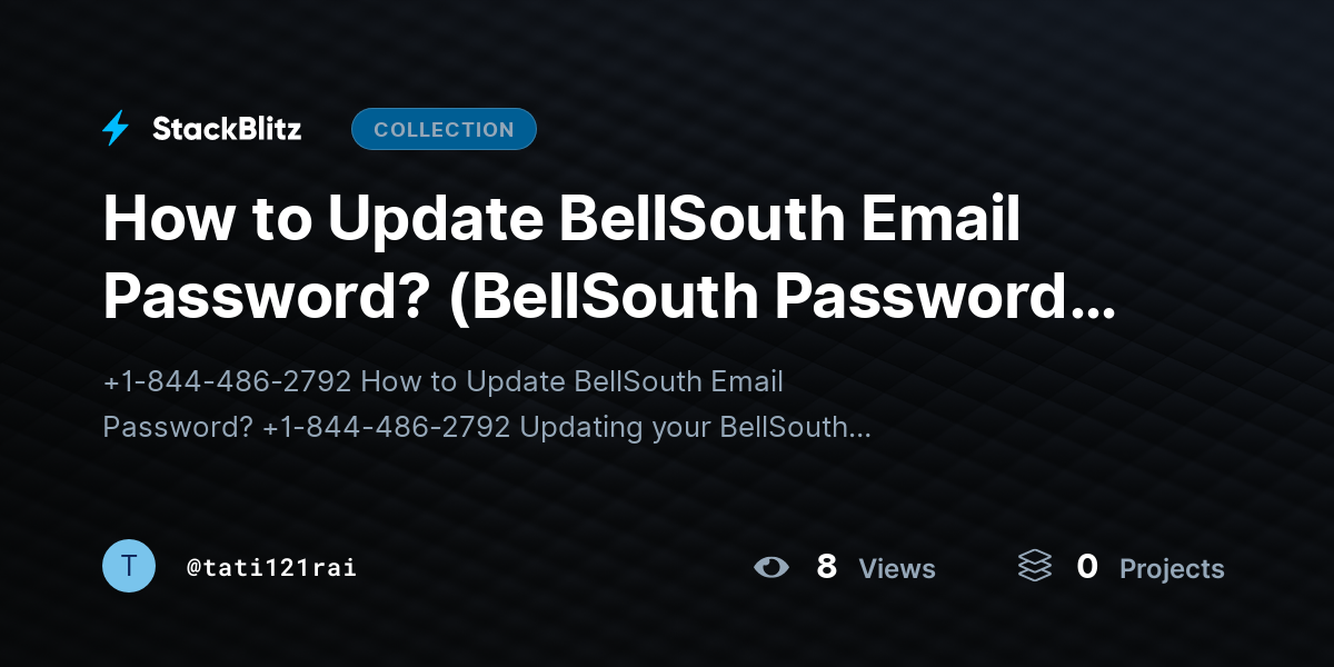 How to Update BellSouth Email Password? (BellSouth Password Change) by tati121rai