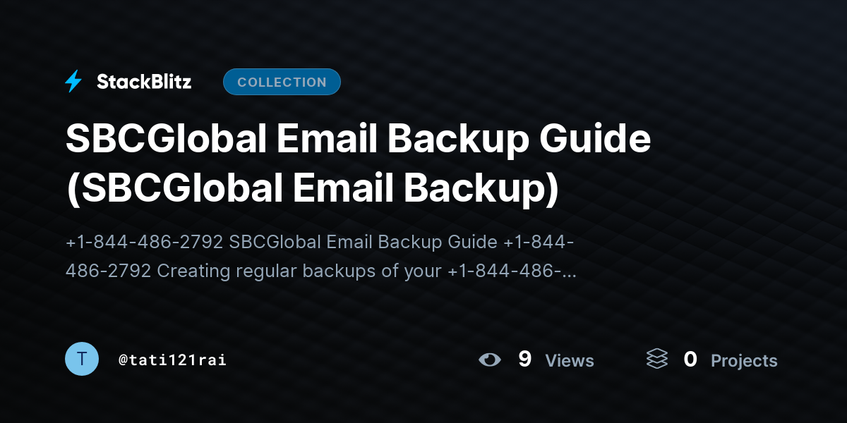 SBCGlobal Email Backup Guide (SBCGlobal Email Backup) by tati121rai