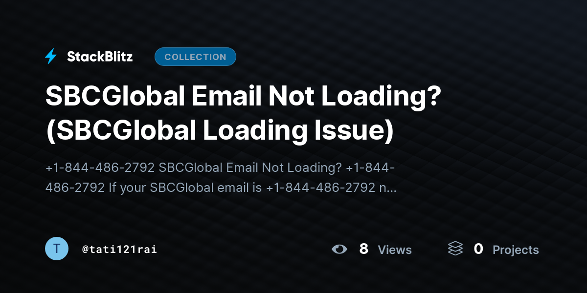 SBCGlobal Email Not Loading? (SBCGlobal Loading Issue) by tati121rai