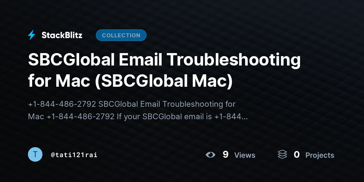 SBCGlobal Email Troubleshooting for Mac (SBCGlobal Mac) by tati121rai