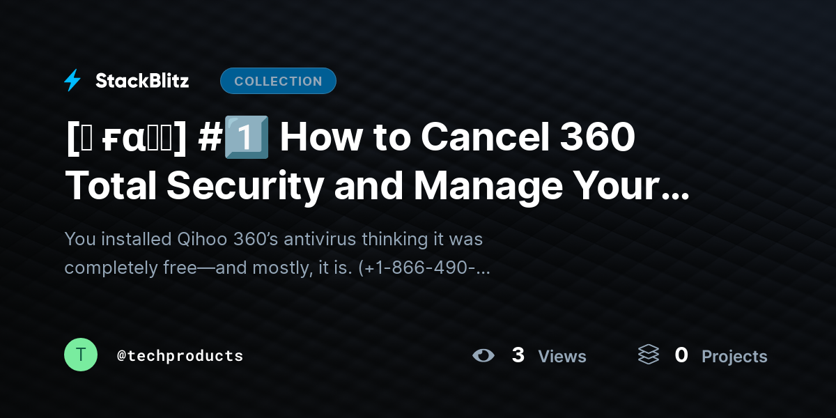 [♜ ғα𝐐𝐒] #1️⃣ How to Cancel 360 Total Security and Manage Your Subscription Settings (2026 Guide) by techproducts