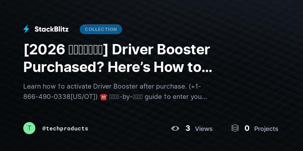 [2026 𝘂𝗽𝗱𝗮𝘁𝗲𝗱] Driver Booster Purchased? Here’s How to Activate It (Fast Guide) by techproducts