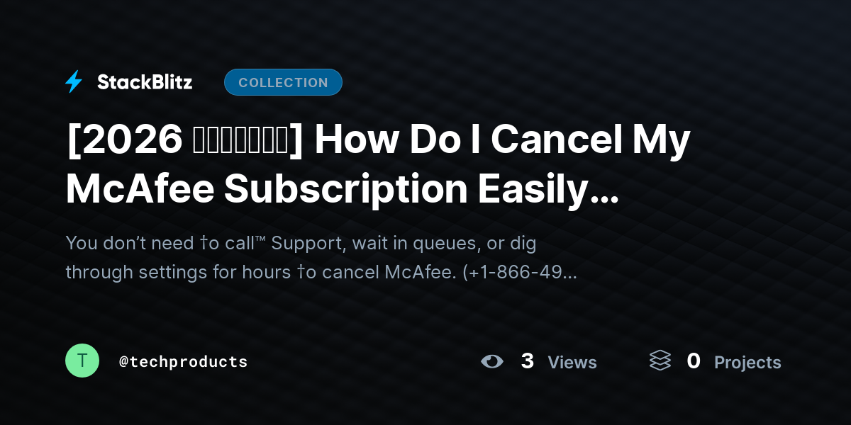[2026 𝘂𝗽𝗱𝗮𝘁𝗲𝗱] How Do I Cancel My McAfee Subscription Easily (2026 No-Hassle Guide) by techproducts