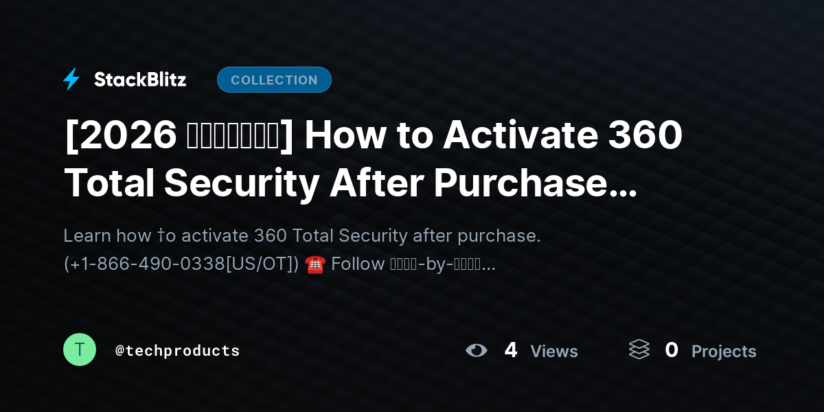 [2026 𝘂𝗽𝗱𝗮𝘁𝗲𝗱] How to Activate 360 Total Security After Purchase (Step-by-Step) by techproducts
