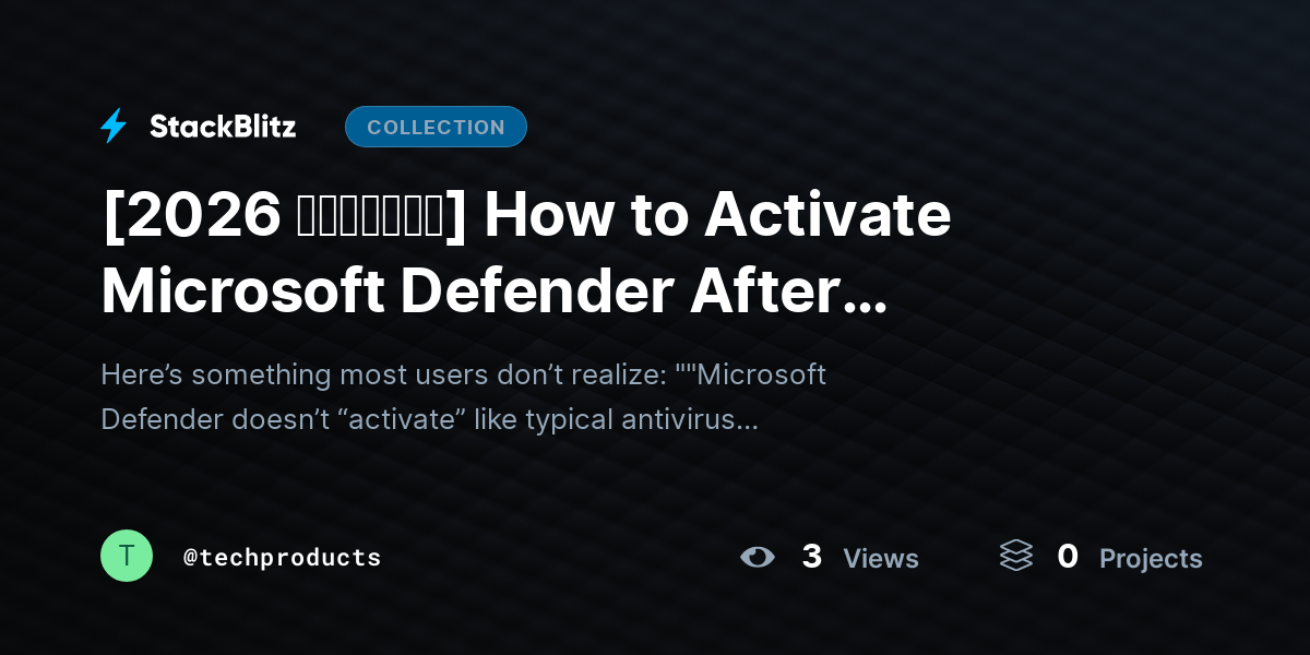 [2026 𝘂𝗽𝗱𝗮𝘁𝗲𝗱] How to Activate Microsoft Defender After Purchase (Step-by-Step Guide for Complete Protection) by techproducts