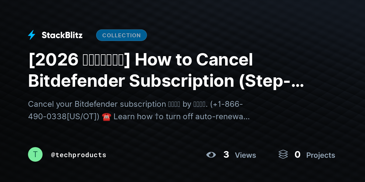 [2026 𝘂𝗽𝗱𝗮𝘁𝗲𝗱] How to Cancel Bitdefender Subscription (Step-by-Step Guide to Stop Auto Renewal) by techproducts