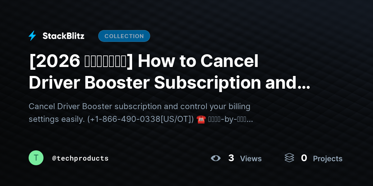 [2026 𝘂𝗽𝗱𝗮𝘁𝗲𝗱] How to Cancel Driver Booster Subscription and Manage Settings (Full Guide) by techproducts