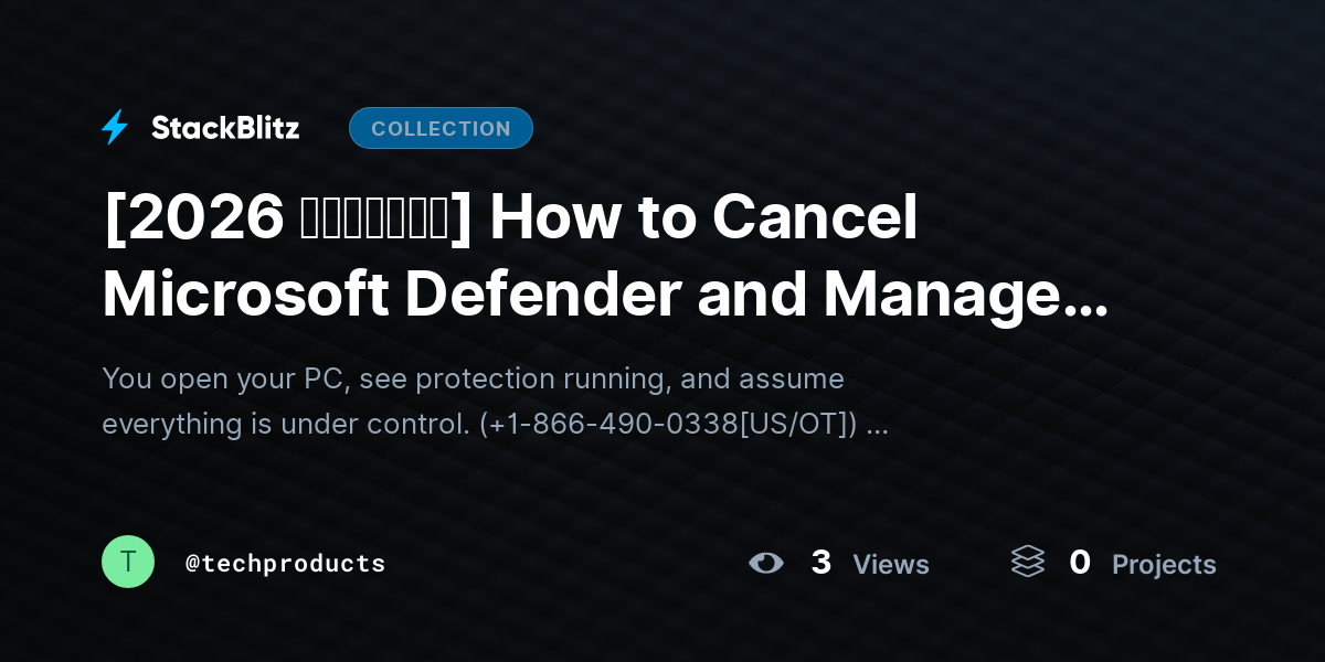 [2026 𝘂𝗽𝗱𝗮𝘁𝗲𝗱] How to Cancel Microsoft Defender and Manage Your Subscription Settings (2026 Complete Guide) by techproducts