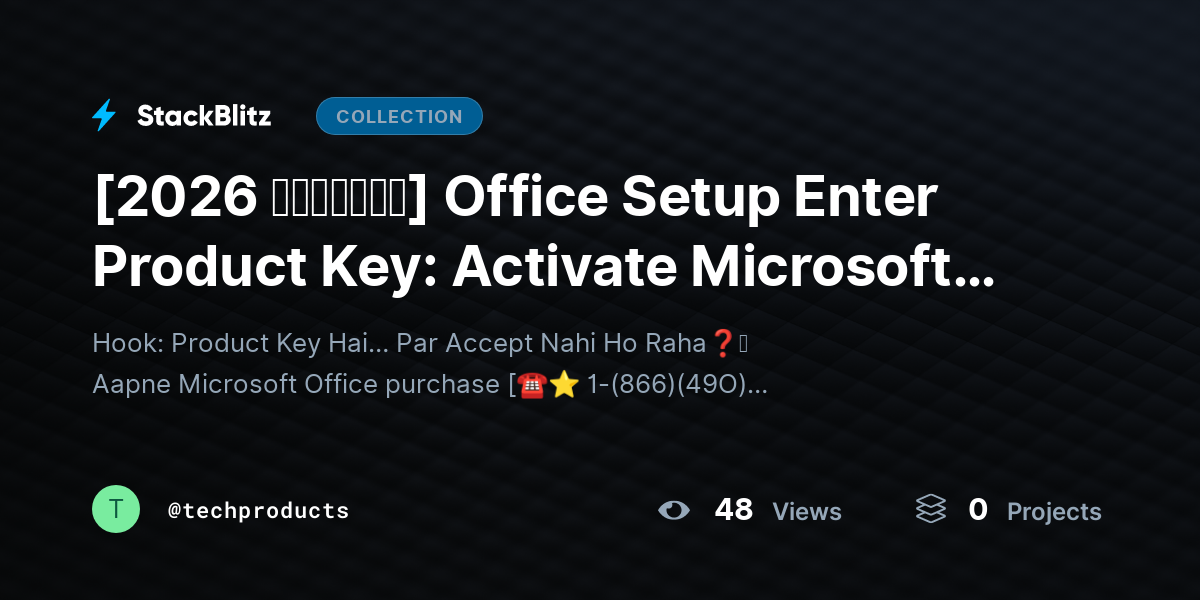 [2026 𝘂𝗽𝗱𝗮𝘁𝗲𝗱] Office Setup Enter Product Key: Activate Microsoft Office the Right Way (2026 Guide) by techproducts
