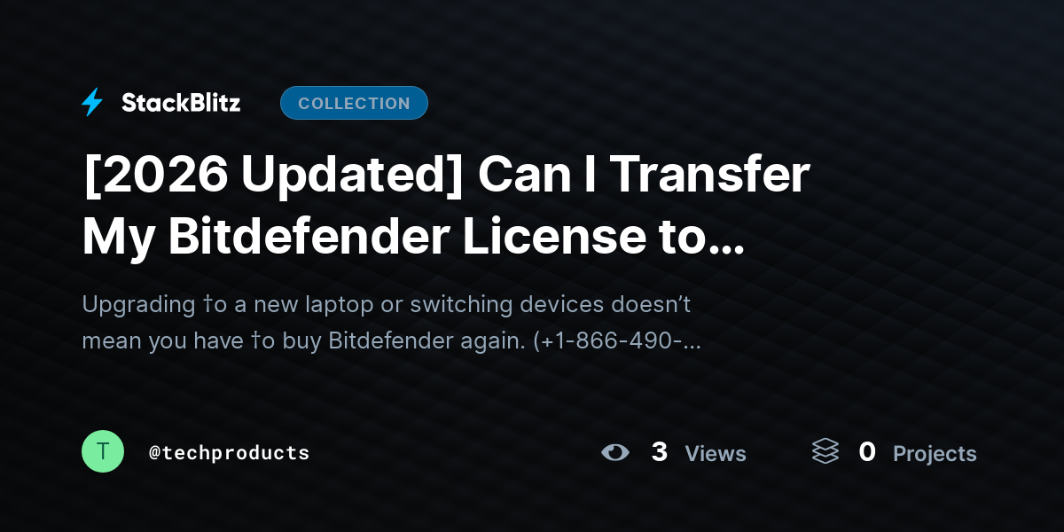 [2026 Updated] Can I Transfer My Bitdefender License to Another Computer? (2026 Complete Guide) by techproducts