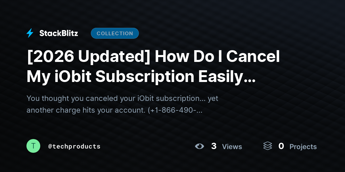 [2026 Updated] How Do I Cancel My iObit Subscription Easily (2026 Step-by-Step Guide) by techproducts
