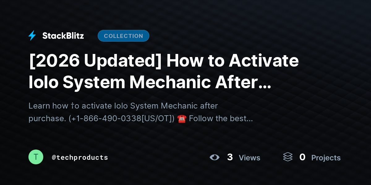 [2026 Updated] How to Activate Iolo System Mechanic After Purchase (2026 Step-by-Step Guide) by techproducts