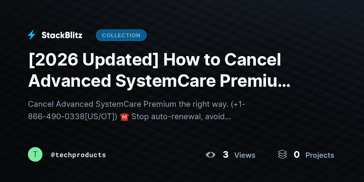 [2026 Updated] How to Cancel Advanced SystemCare Premium Subscription Without Confusion (2026 Guide) by techproducts