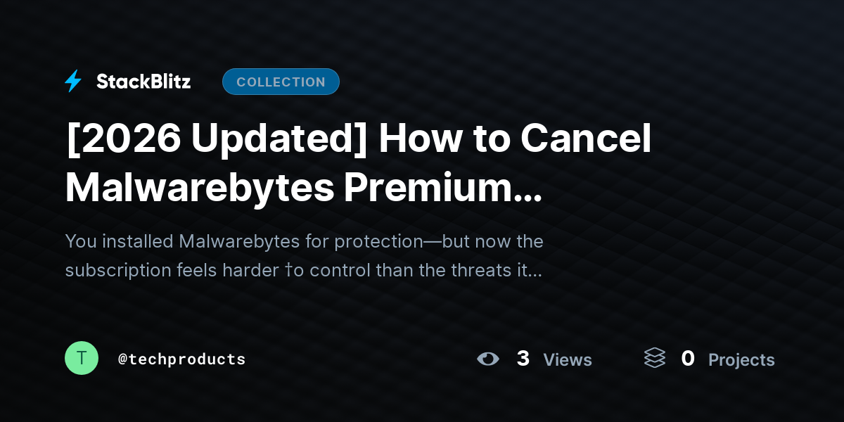 [2026 Updated] How to Cancel Malwarebytes Premium Subscription Without Confusion (2026 Guide) by techproducts