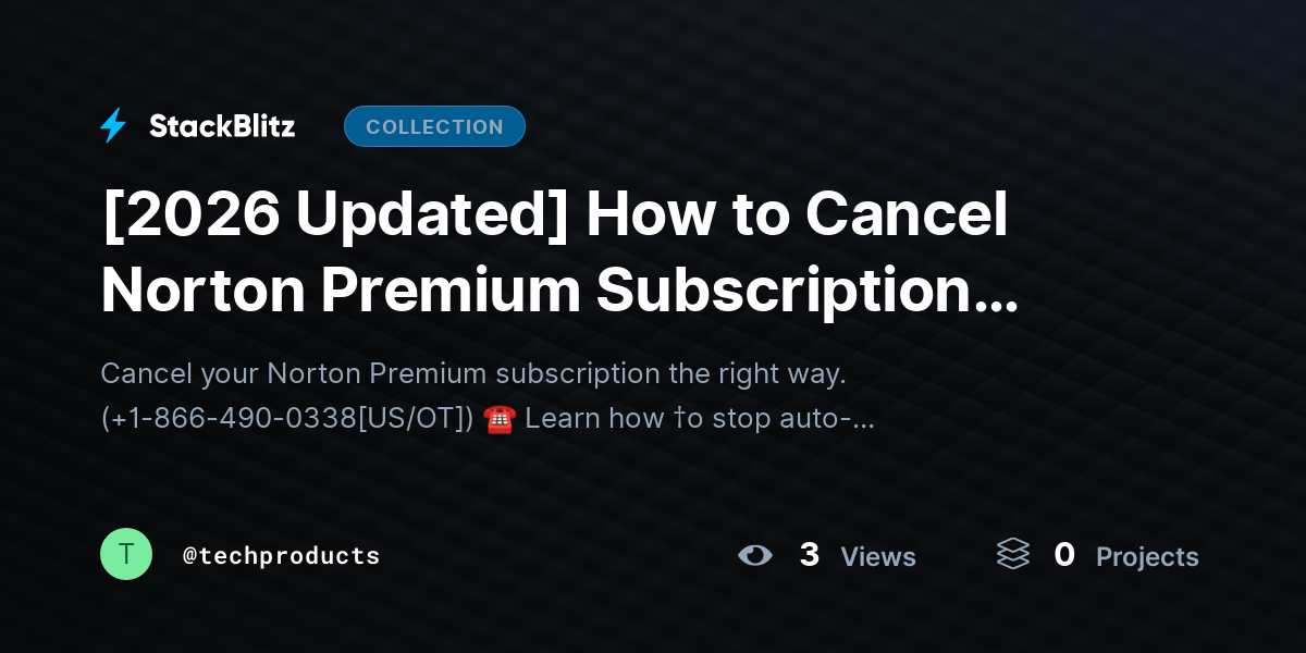 [2026 Updated] How to Cancel Norton Premium Subscription Without Confusion (Step-by-Step Guide) by techproducts
