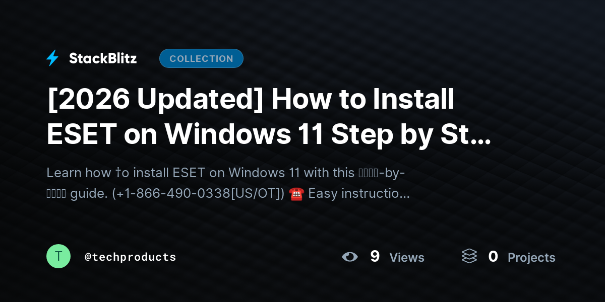 [2026 Updated] How to Install ESET on Windows 11 Step by Step (Beginner-Friendly Setup Guide) by techproducts