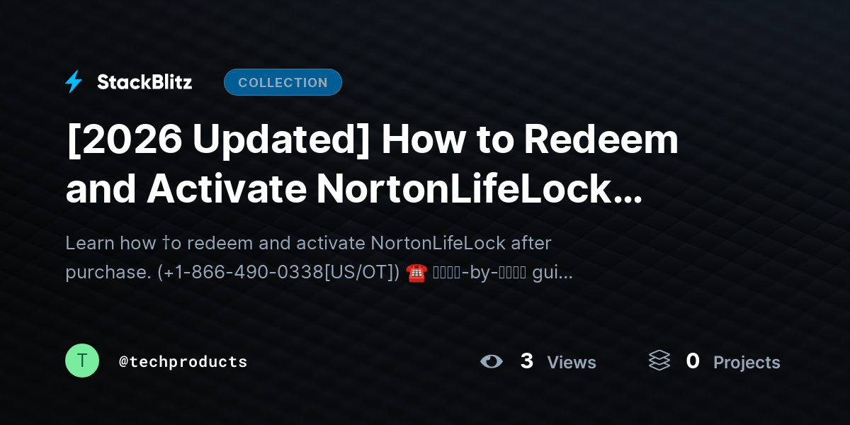 [2026 Updated] How to Redeem and Activate NortonLifeLock After Purchase (2026 Complete Setup Guide) by techproducts