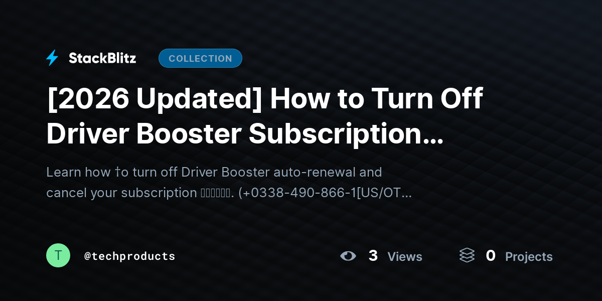 [2026 Updated] How to Turn Off Driver Booster Subscription Renewal and Cancel It (2026 Easy Guide) by techproducts