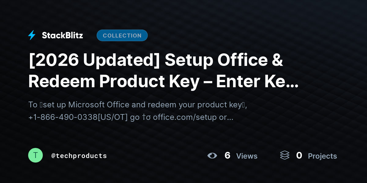 [2026 Updated] Setup Office & Redeem Product Key – Enter Key and Install Microsoft Office (2026 Guide) by techproducts
