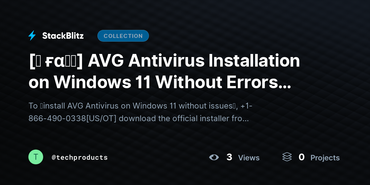 [♜ ғα𝐐𝐒] AVG Antivirus Installation on Windows 11 Without Errors (2026 Step-by-Step Guide) by techproducts