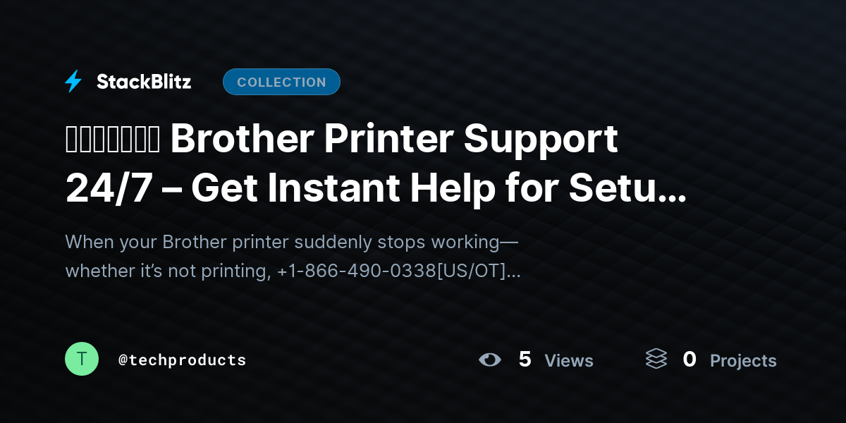 ᵘᵖᵈᵃᵗᵉᵈ Brother Printer Support 24/7 – Get Instant Help for Setup, Errors & Printing Issues by techproducts