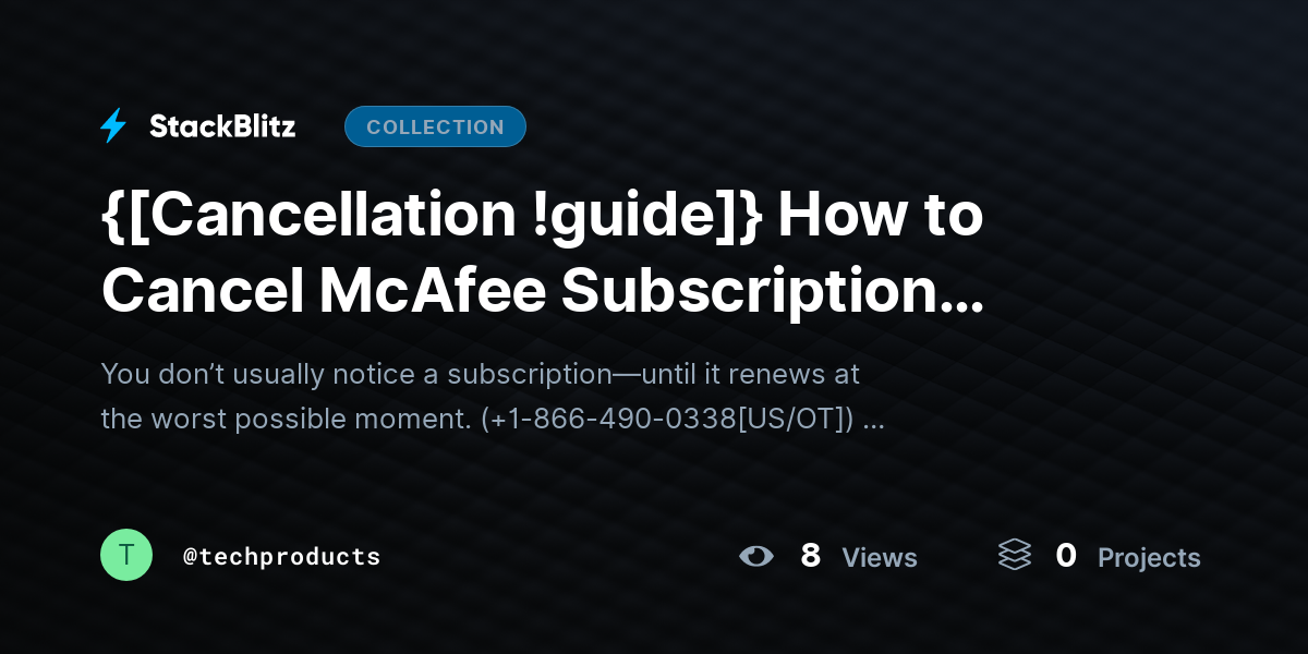 {[Cancellation !guide]} How to Cancel McAfee Subscription (Step-by-Step Guide for 2026) by techproducts