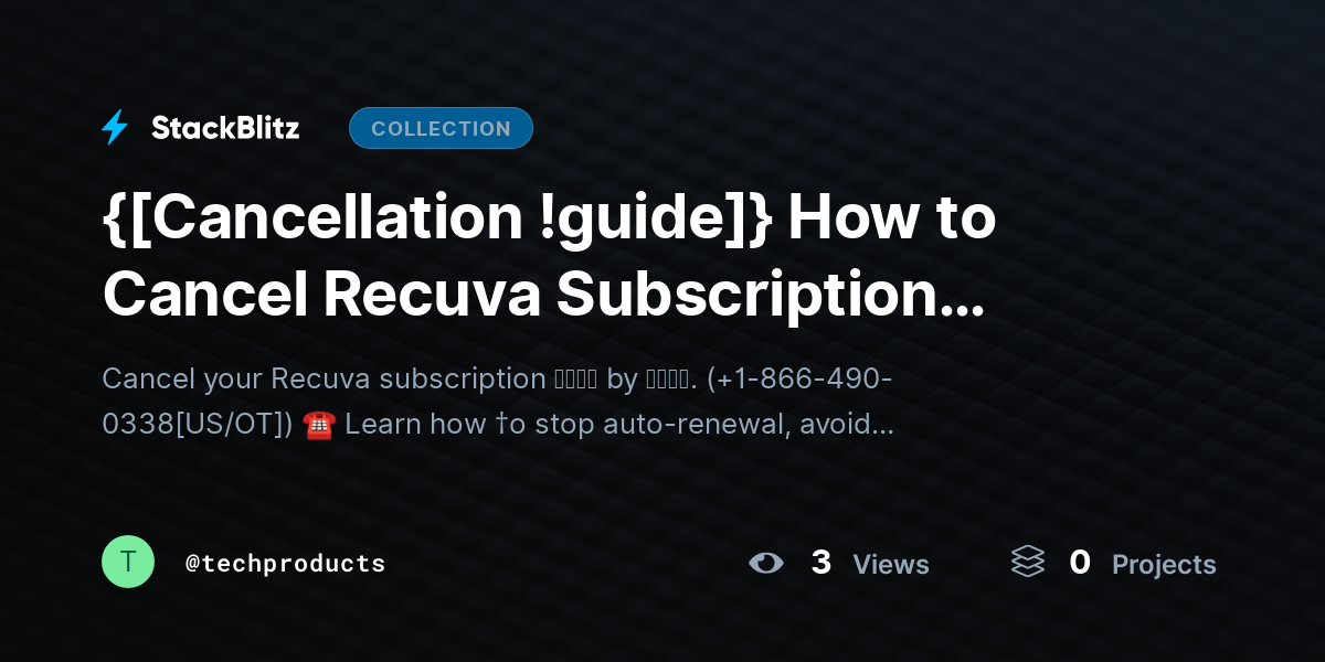 {[Cancellation !guide]} How to Cancel Recuva Subscription (Step-by-Step Guide to Stop Auto Renewal) by techproducts