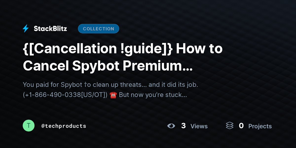{[Cancellation !guide]} How to Cancel Spybot Premium Subscription Without Confusion (2026 Clear Walkthrough) by techproducts
