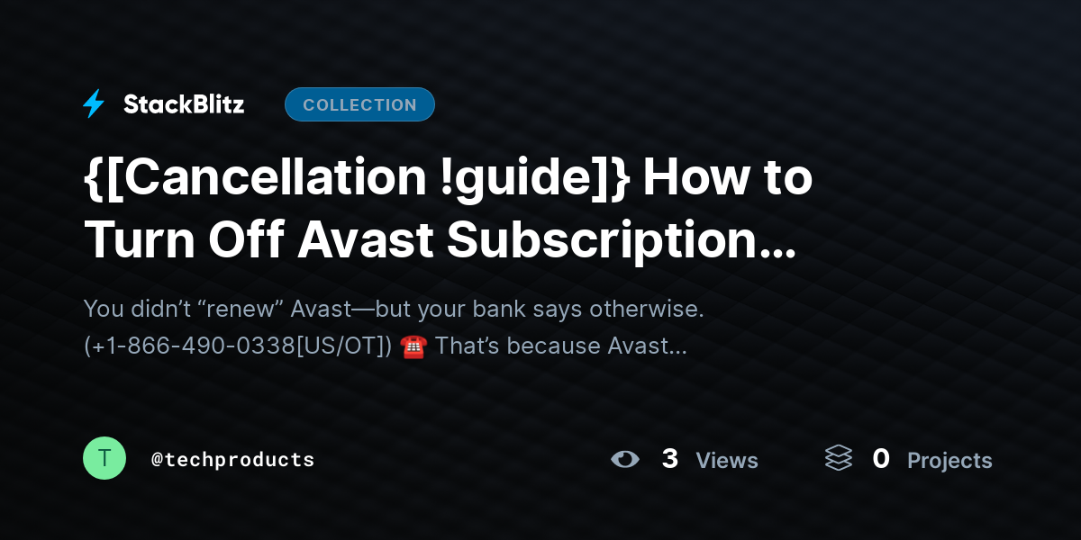 {[Cancellation !guide]} How to Turn Off Avast Subscription Renewal and Cancel It (2026 Full Control Guide) by techproducts