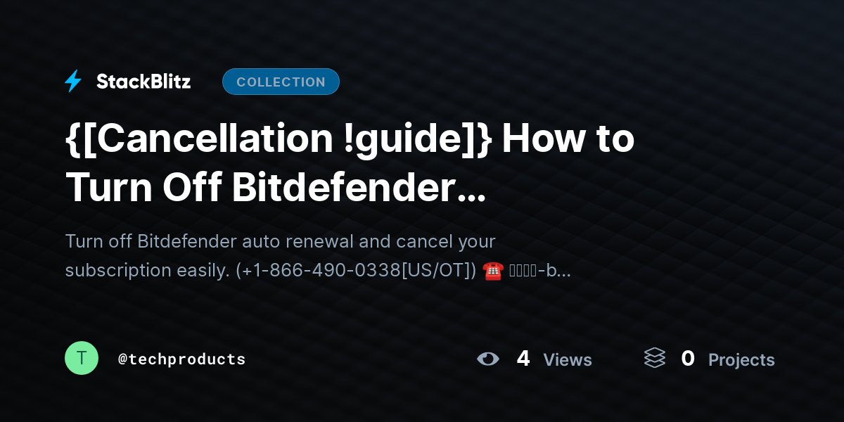 {[Cancellation !guide]} How to Turn Off Bitdefender Subscription Renewal and Cancel It (2026 Guide) by techproducts