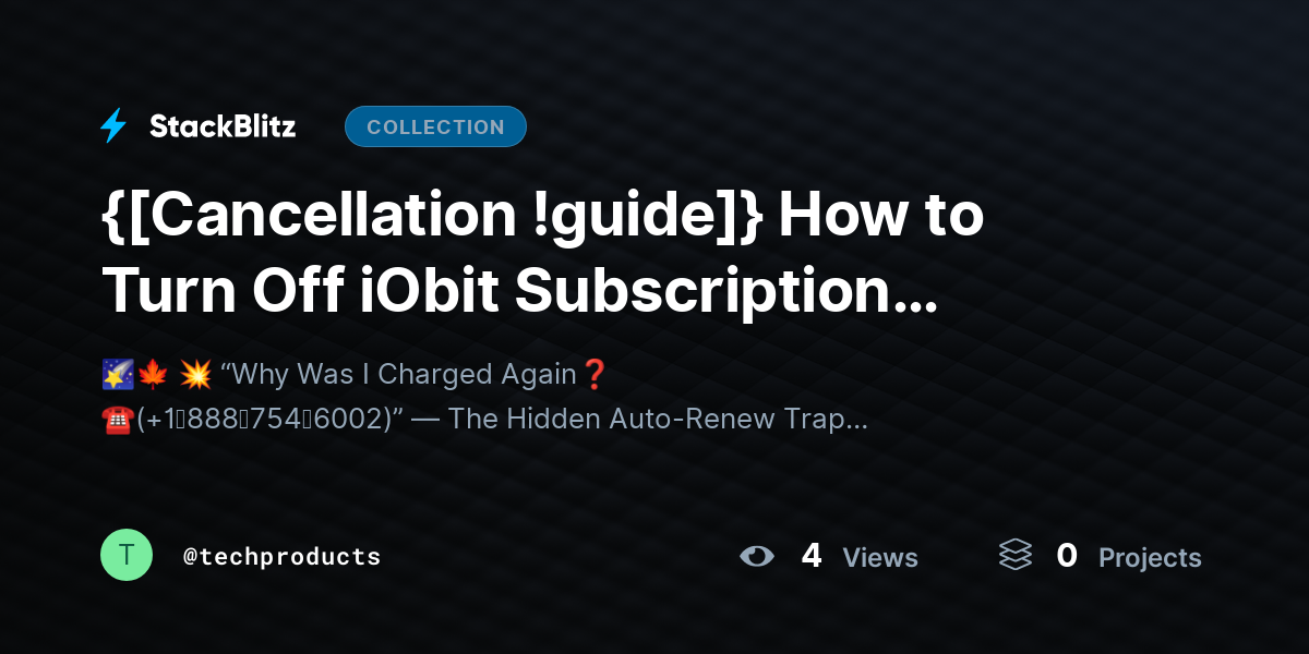 {[Cancellation !guide]} How to Turn Off iObit Subscription Renewal and Cancel It (Complete 2026 Guide) by techproducts
