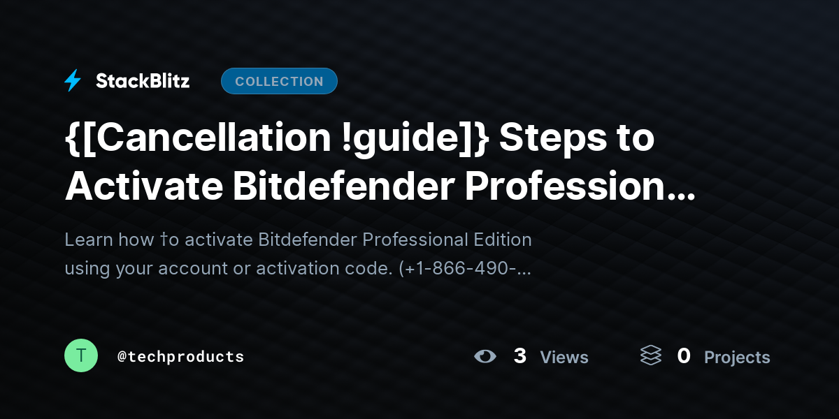 {[Cancellation !guide]} Steps to Activate Bitdefender Professional Edition (Complete Setup & Activation Guide) by techproducts