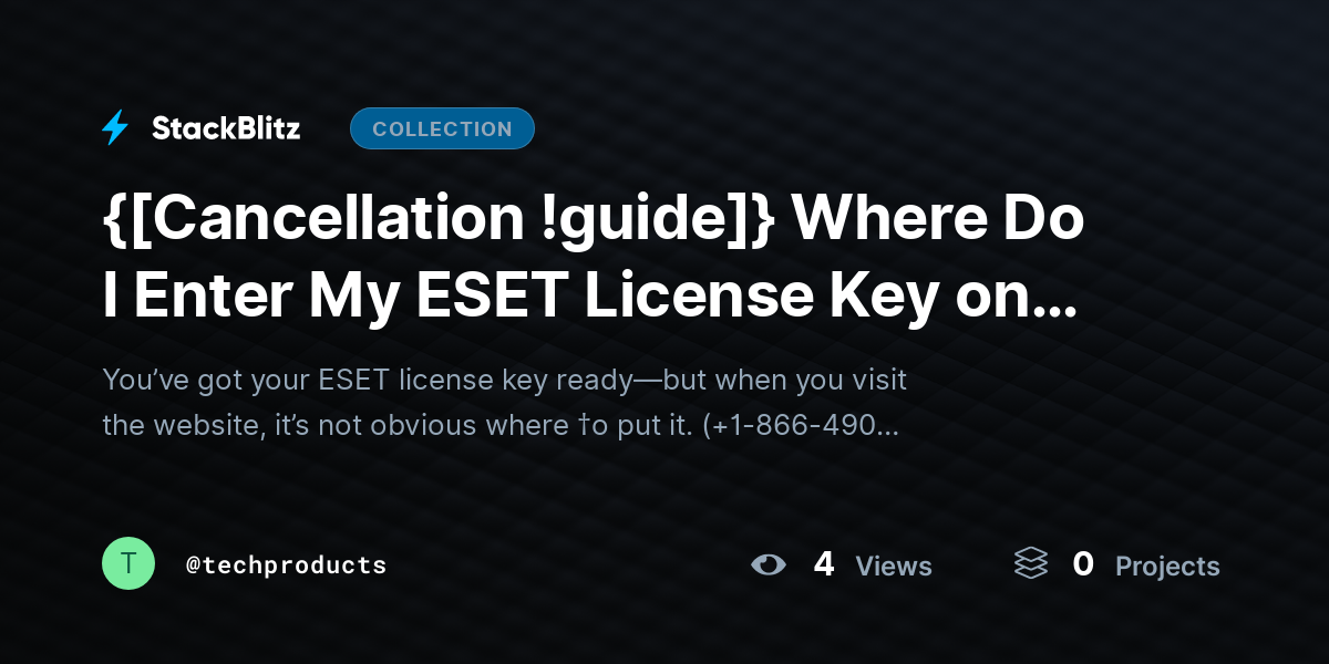 {[Cancellation !guide]} Where Do I Enter My ESET License Key on the Activation Website? (2026 Step-by-Step Guide) by techproducts