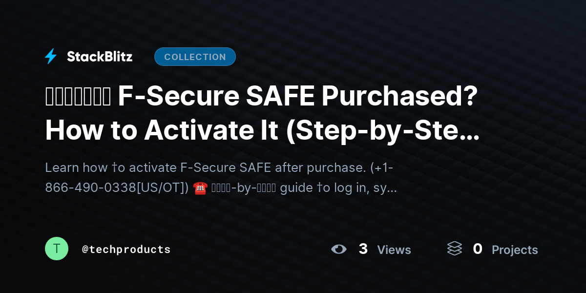 ᵘᵖᵈᵃᵗᵉᵈ F-Secure SAFE Purchased? How to Activate It (Step-by-Step Guide) by techproducts
