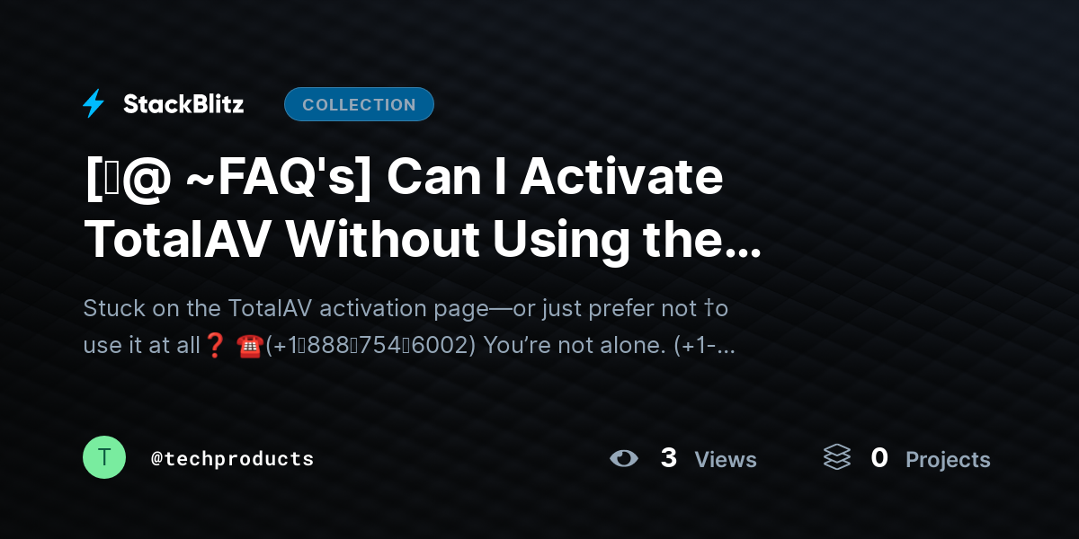 [♜@ ~FAQ's] Can I Activate TotalAV Without Using the Activation Website? (2026 Complete Guide) by techproducts