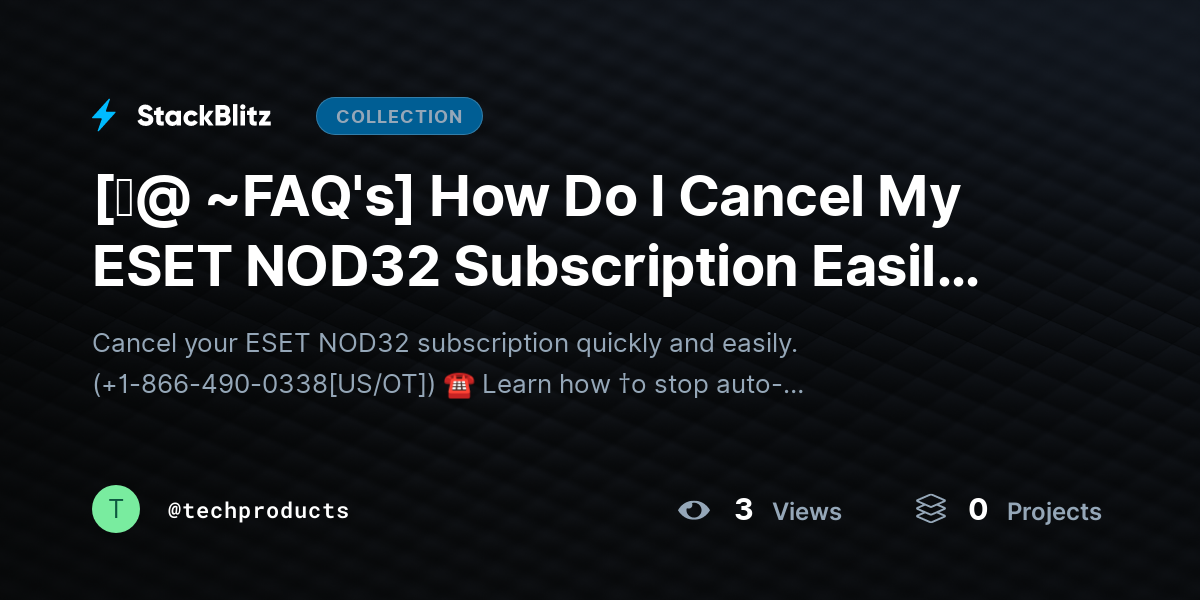 [♜@ ~FAQ's] How Do I Cancel My ESET NOD32 Subscription Easily? (2026 Step-by-Step Guide) by techproducts