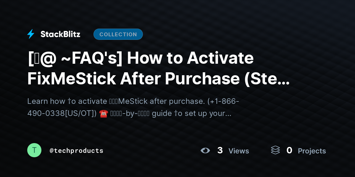 [♜@ ~FAQ's] How to Activate FixMeStick After Purchase (Step-by-Step Guide) by techproducts