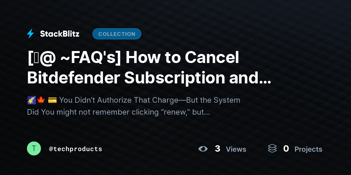 [♜@ ~FAQ's] How to Cancel Bitdefender Subscription and Avoid Future Charges (2026 Complete Guide) by techproducts