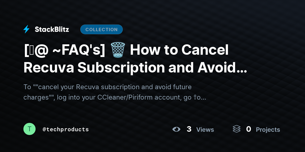 [♜@ ~FAQ's] 🗑️ How to Cancel Recuva Subscription and Avoid Future Charges (2026 Clarity Guide) by techproducts