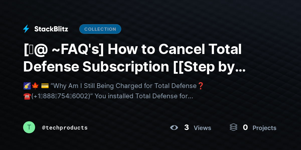 [♜@ ~FAQ's] How to Cancel Total Defense Subscription [[Step by Step]] (2026 Easy Guide) by techproducts