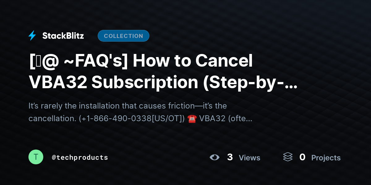 [♜@ ~FAQ's] How to Cancel VBA32 Subscription (Step-by-Step Guide for 2026) by techproducts