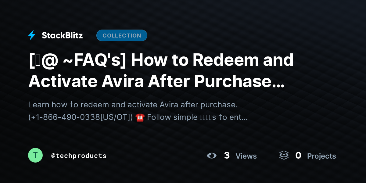 [♜@ ~FAQ's] How to Redeem and Activate Avira After Purchase (Step-by-Step Guide) by techproducts