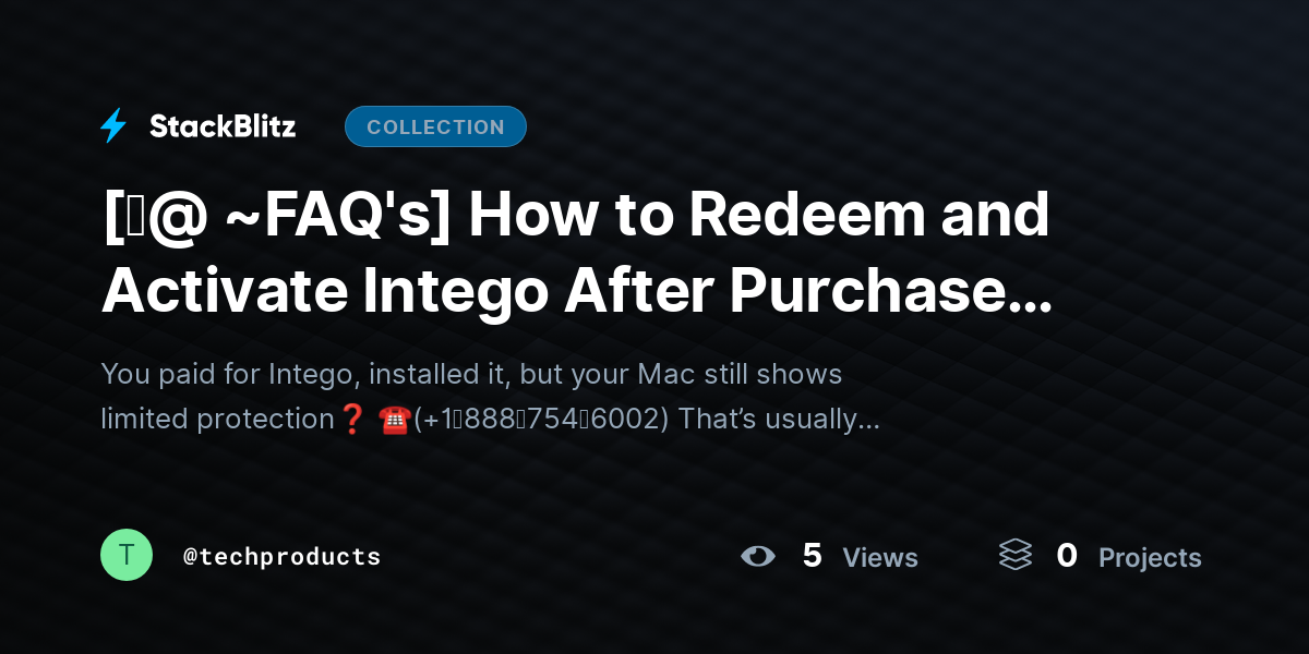 [♜@ ~FAQ's] How to Redeem and Activate Intego After Purchase (2026 Complete Guide for Mac Users) by techproducts