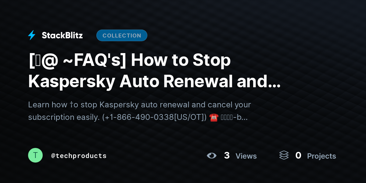 [♜@ ~FAQ's] How to Stop Kaspersky Auto Renewal and Cancel Subscription (2026 Complete Guide) by techproducts
