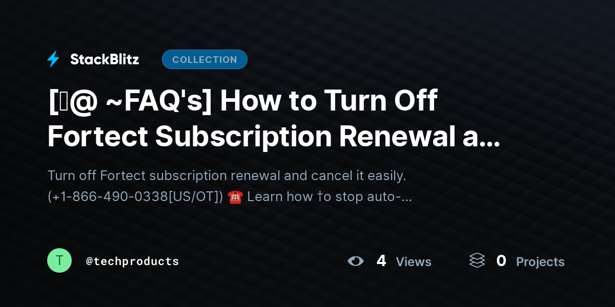 [♜@ ~FAQ's] How to Turn Off Fortect Subscription Renewal and Cancel It (2026 Full Guide) by techproducts