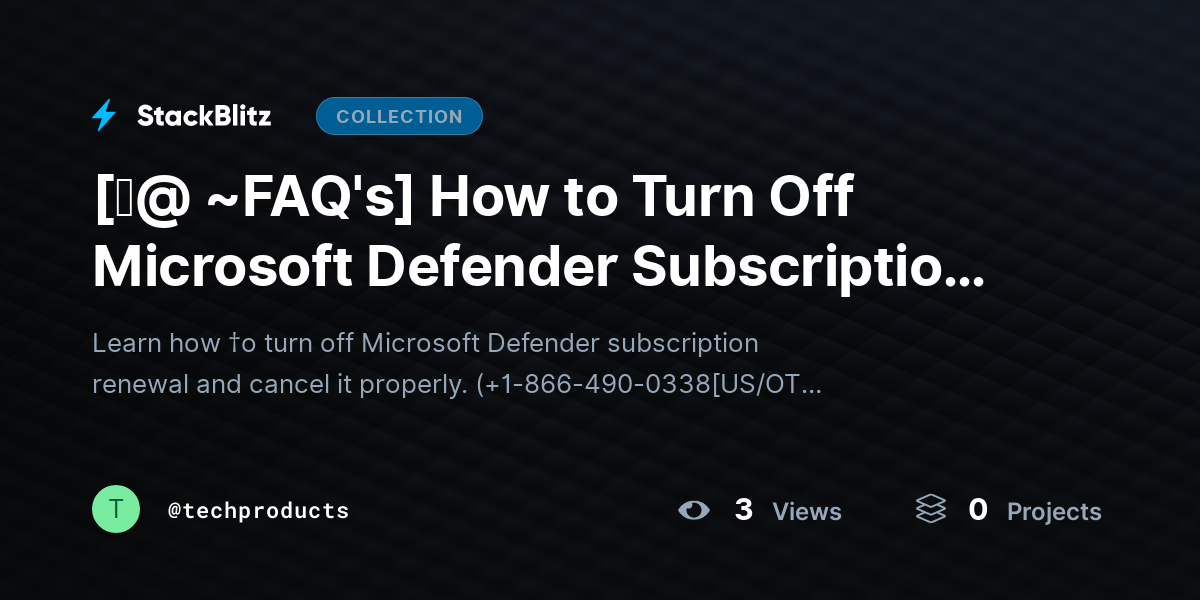 [♜@ ~FAQ's] How to Turn Off Microsoft Defender Subscription Renewal and Cancel It (Step-by-Step Guide) by techproducts