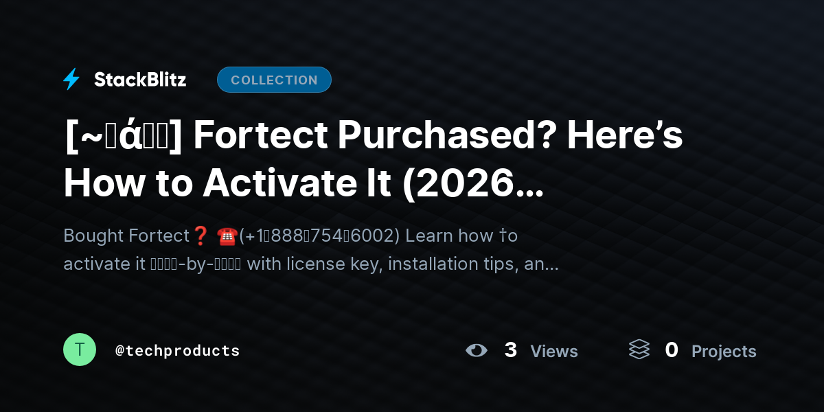[~𝐅ά𝓠𝕤] Fortect Purchased? Here’s How to Activate It (2026 Complete Activation Guide) by techproducts