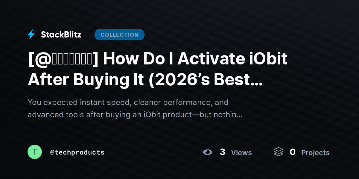 [@𝘶𝘱𝘥𝘢𝘵𝘦𝘥] How Do I Activate iObit After Buying It (2026’s Best Method) by techproducts