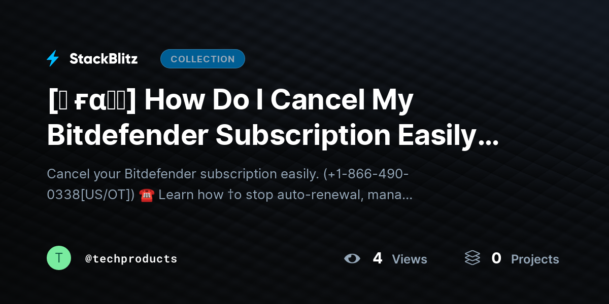 [♜ ғα𝐐𝐒] How Do I Cancel My Bitdefender Subscription Easily? (2026 Simple Guide) by techproducts
