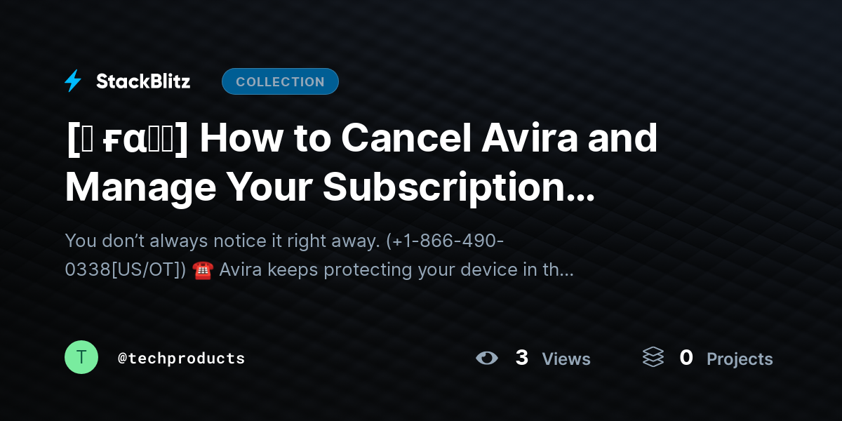 [♜ ғα𝐐𝐒] How to Cancel Avira and Manage Your Subscription Settings (2026 Full Control Guide) by techproducts